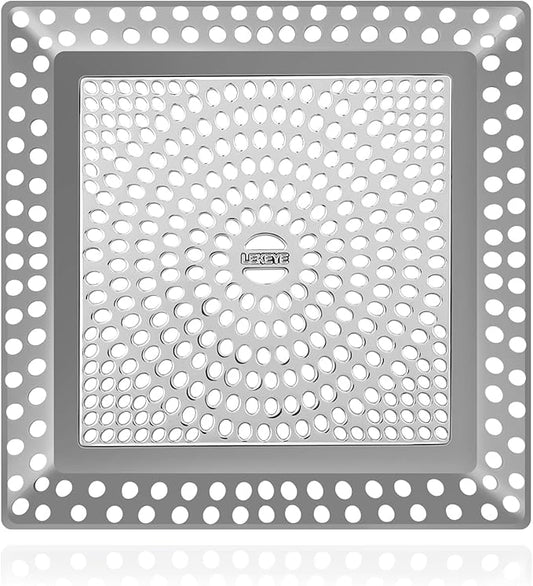 LEKEYE Shower Drain Hair Catcher | Drain Strainer | Shower Drain Cover Stainless Steel and Silicone