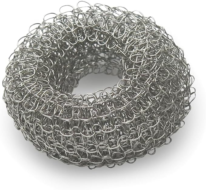 Tredoni Reusable Limescale Remover Ring 0.8x1.6 - Boiler/Kettle Furring Descaler Stainless Steel Mesh 2x4cm