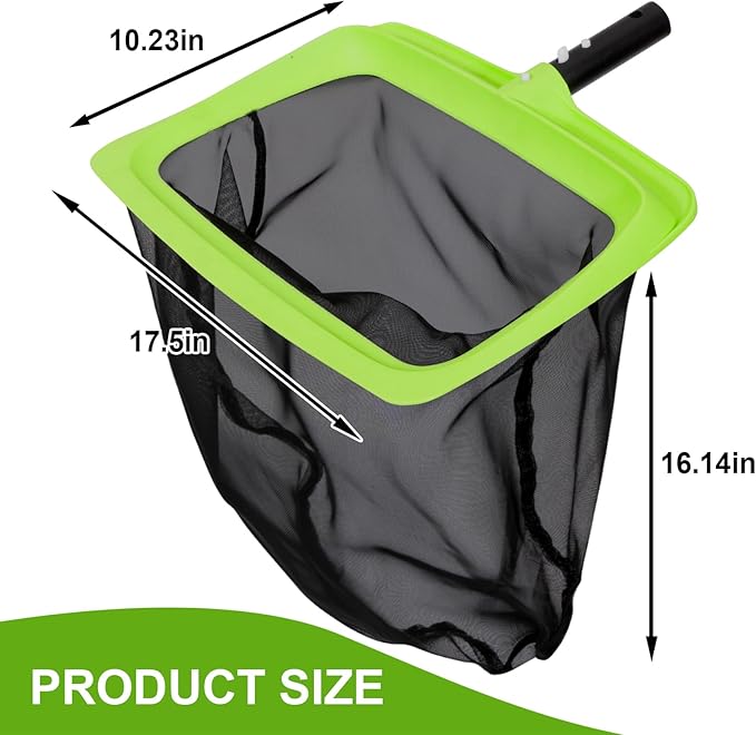 Sepetrel Swimming Pool Leaf Skimmer Net,Fine Nylon Mesh & Reinforced Frame Deep Rake Net,Cleaning Supplies and Accessories, (Pole Not Included)