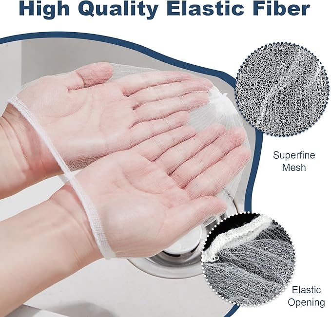 200 PCS Large Kitchen Disposable Mesh Sink Strainer Bag for Meshmate Waste Rack, Sink Strainer Elastic Anti-Clogging Sink Drain Strainer Collecting Kitchen Food Waste Garbage