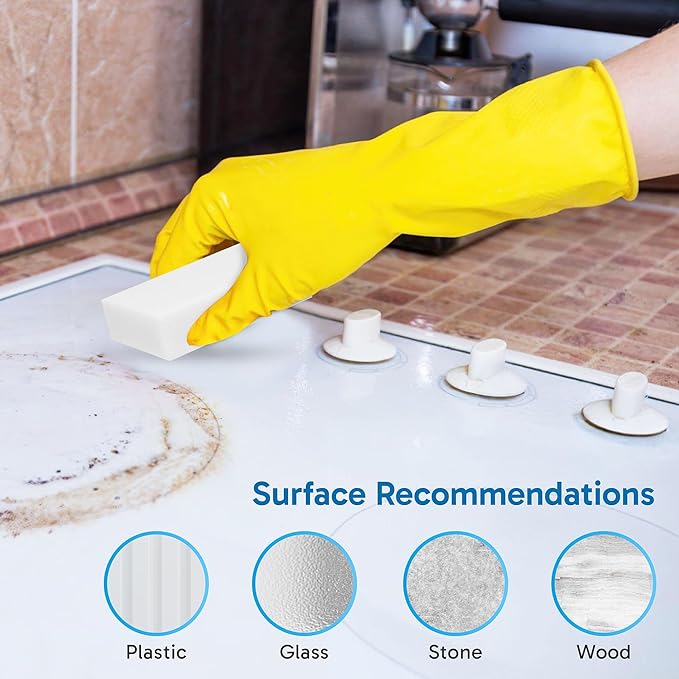 (20 Pack) Extra Large Eraser Sponge – Extra Thick, Long Lasting Magic Melamine Cleaning Sponges in Bulk – White Foam Pads for Walls, Kitchen, Bathroom, Floor & Baseboard Cleaner