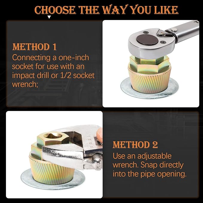 1.5" Tub Drain Extractor, 8PCS Pipe Nipple Extractor, Strong Grab Plumbing Tools, Remove The Old, Stubborn, Broken, Rusted Drain Tub Bathtub Stopper, with Solid Storage Case