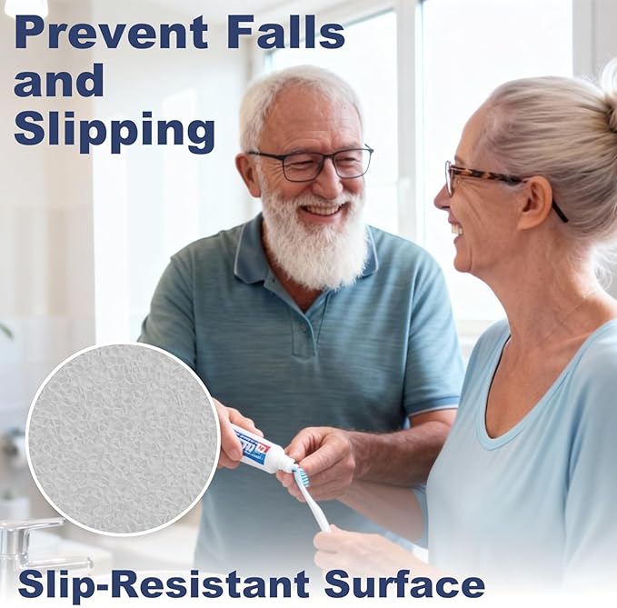 XXL Bathtub Non Slip Stickers with Strong Adhesive, Widen & Invisible Anti Slip Shower Strips with Scraper for Bath Tub, Shower Floor, Stairs,28 PCS