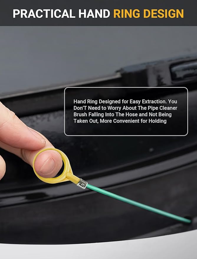 Upgraded Auto Sunroof Drain Cleaning Tool, 120 Inch Long Flexible Drain Brush Pipe Cleaners for Car, Slim Drain Dredging Tool Tube Cleaning Brush Perfect for Car Sunroof, Windshield Wiper Drain Hole