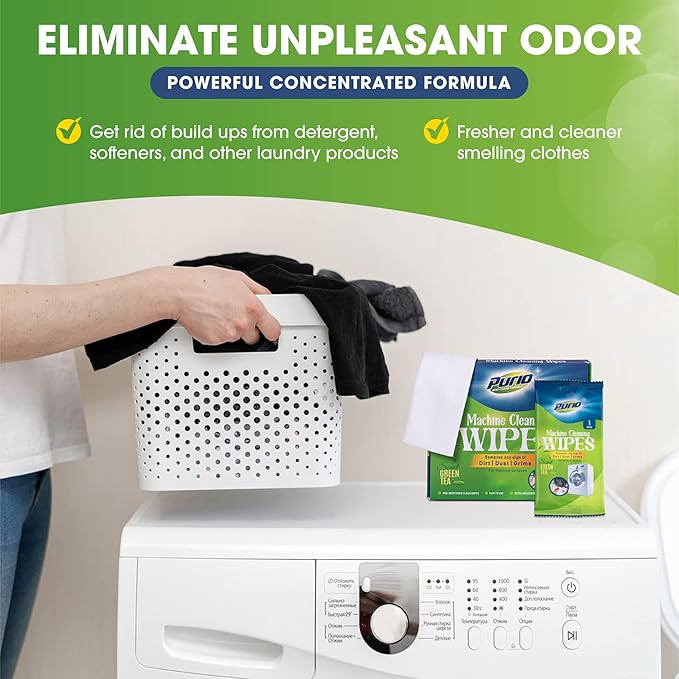 Washing Machine Cleaner Tablets 24-Ct Deep Cleaning Formula Washer Machine Cleaner Top Load & Front Load Standard & HE Washers
