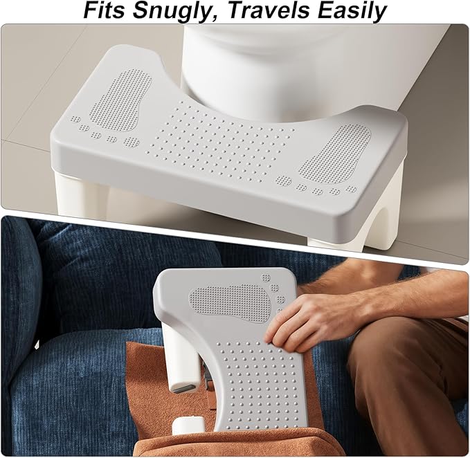 Squatting Potty for Adults, 6.7" Toilet Stool Squat Adult, Portable Poop Stool Adult for Bathroom, Toilet Foot Potty Stools for Pooping, Lightweight Banco para Bano for Travel, Non-Slip
