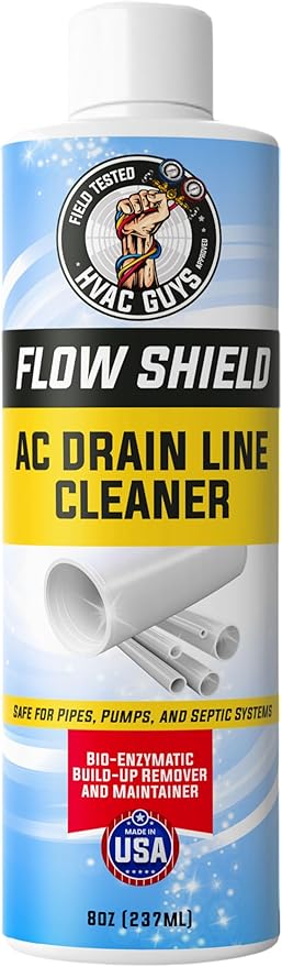 AC Drain Line Cleaner | Prevent Buildup and Overflow | 8oz - Up to 3 Months of Protection | Fast Acting & Long Lasting Bio-Enzymatic Formula