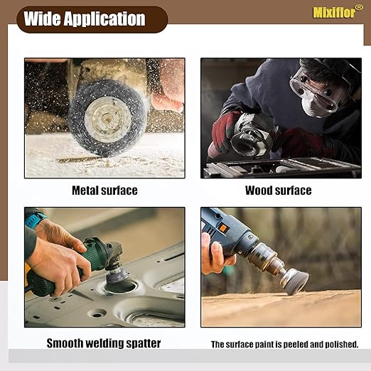 Wire Brush for Drill, 8 Pcs Professional Carbon Steel Wire Wheel, Abrasive Cup Brush 1/4 Inch Hex Shank - Cleaning Rust Attachments