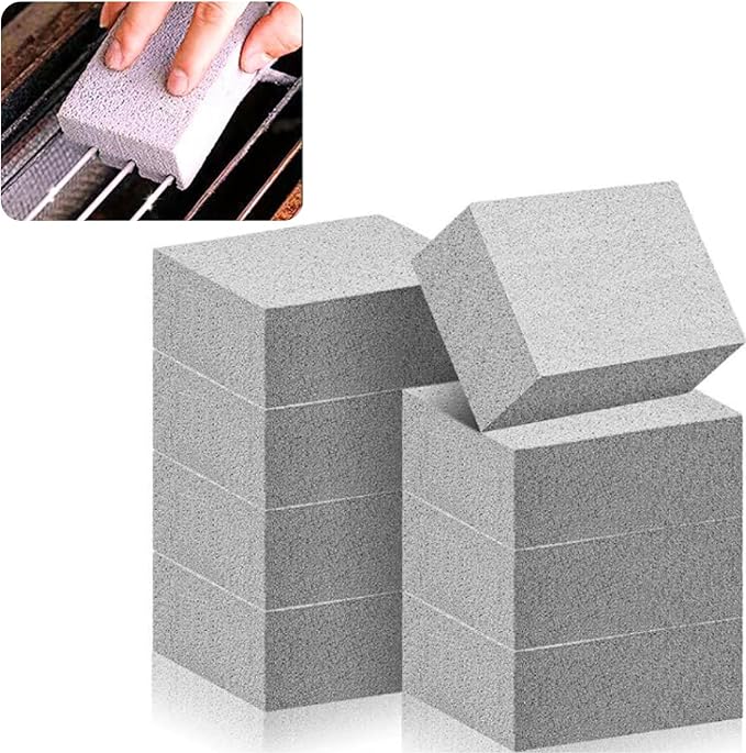 Cayton Grill Brick, 8 PCS Griddle Stone Cleaning Block Barbecue Grill Floating Stone Cleaning Tools Weighted for Cleaning Floating Stones in Ovens Stoves Barbecue Grills