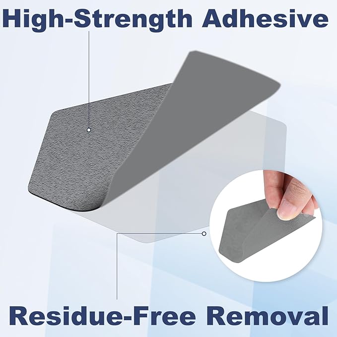 28 PCS Shower Floor Non Slip Stickers with Strong Adhesive, Invisible & Durable Anti Slip Shower Stickers with Scraper for Bath Tub, Pools and Stairs(Grey,Hexagon)