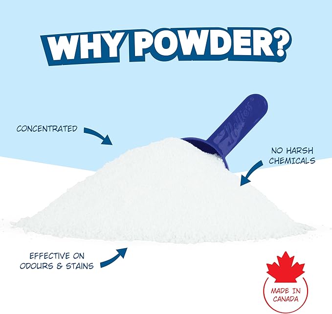 Nellie's Laundry Soda - Concentrated Laundry Detergent Powder - 50 Load Pouch - Gentle on Skin and Environment - Fragrance-Free - Made in Canada