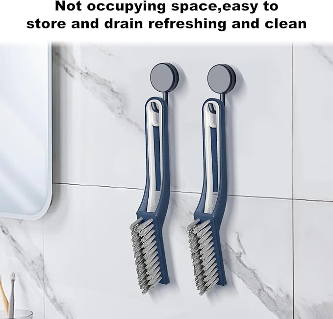 Stiff Bristle Brush - Hard Bristle Crevice Cleaning Brush Tools for Household, Kitchen, Bathroom, Window, Toilet, Corners, Multi Purpose Hard Bristle Brushes for Deep Cleaning Gap(2 pcs)