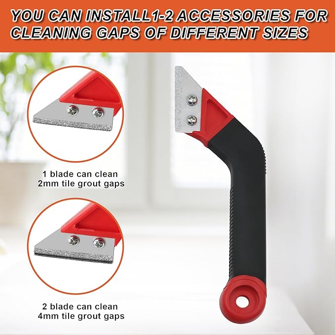 Grout Removal Tool Set, Heavy Duty Grout Saw with Replaceable Blades, Tile Grout Remover for Bathroom Kitchen Floor Joints and Corners