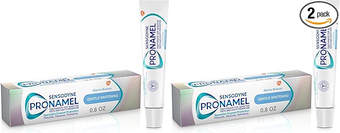 Sensodyne Pronamel Gentle Whitening Alpine Breeze Toothpaste - 0.8 Ounce -Travel Size (Pack of 2)