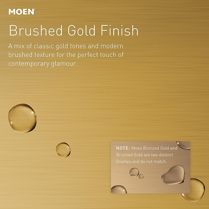 Moen 140780BG Bathroom Vessel Sink Pop-Up Drain Assembly, Brushed Gold