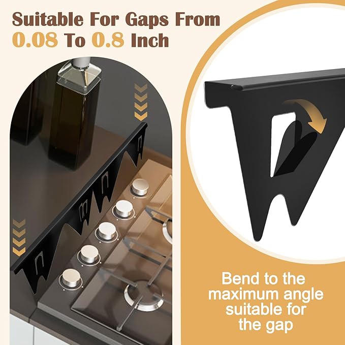 Windspeed 2 Pack Stove Gap Covers Stainless Steel Stove Counter Gap Cover for Stove Gap Filler Gap Covers Between Stove and Counter Edge Gap Cover Length 13.8" to 27.6"