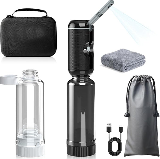 Portable Bidet for Travel, Rechargeable Travel Bidet Sprayer Fits Various Sizes of Water Bottles, Waterproof High Pressure Handheld Bidet for Women Men Personal Hygiene