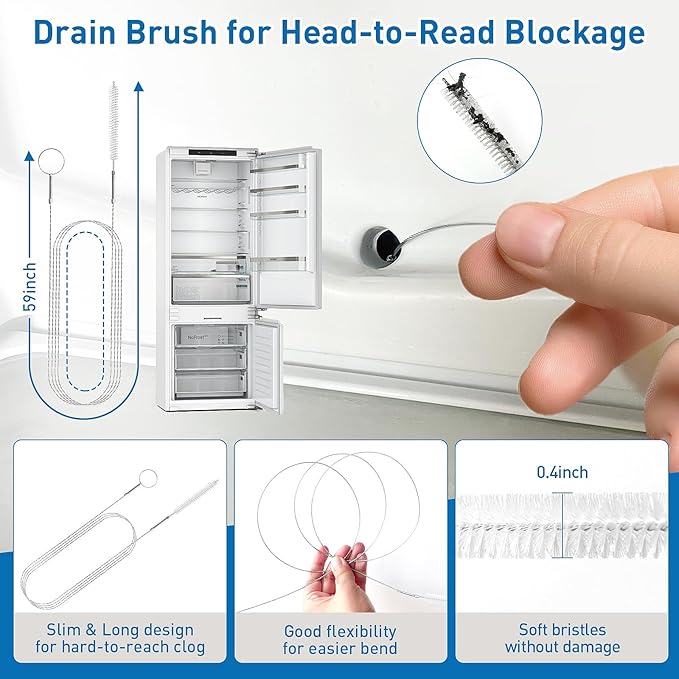 10-Pack Drain Clog Remover Kit, 59" Drain Snake(3pcs), 25" Drain Hair Remover(4pcs), 24" Drain Cleaner Tool(1pc), 18" Snake Drain Hair Removal Tool(2pcs), Sink Snake Drain Tool for Toilet,Shower,Sink