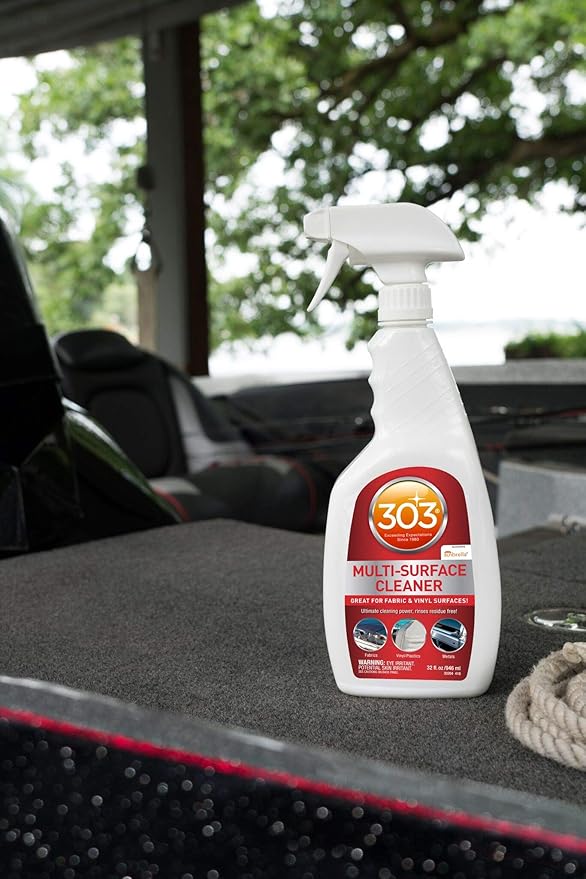 303 Products Marine Multi-Surface Cleaner, Boat Cleaner Spray for Vinyl, Canvas & Upholstery – Removes Dirt & Grime, Sunbrella Recommended, 32 oz