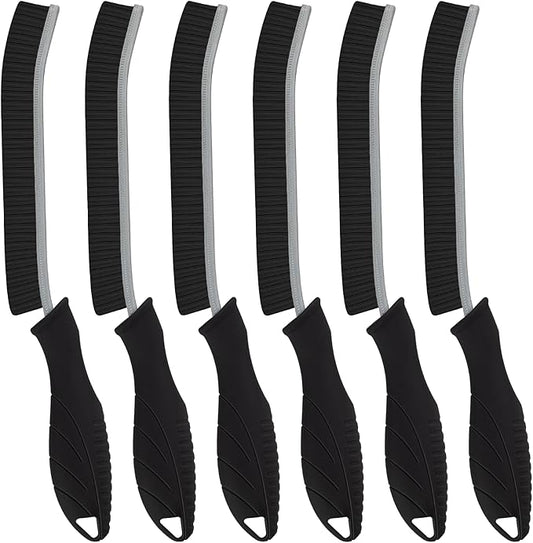 SXhyf Hard Bristle Crevice Cleaning Brush - Multifunctional Gap Cleaning Brush, Bathroom Cleaning Tools, Grout Brush, Crevice Cleaning Supplies for Household Use, Kitchen, Window, Vehicle (6, Black)