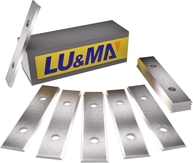 2" (50mm) Paint Scraper Carbide Blades Double-Edged Reversible Replacement Blade (50X12X1.5mm), Pack of 10, Suitable For Most Hand-Held Scrapers By LU&MN