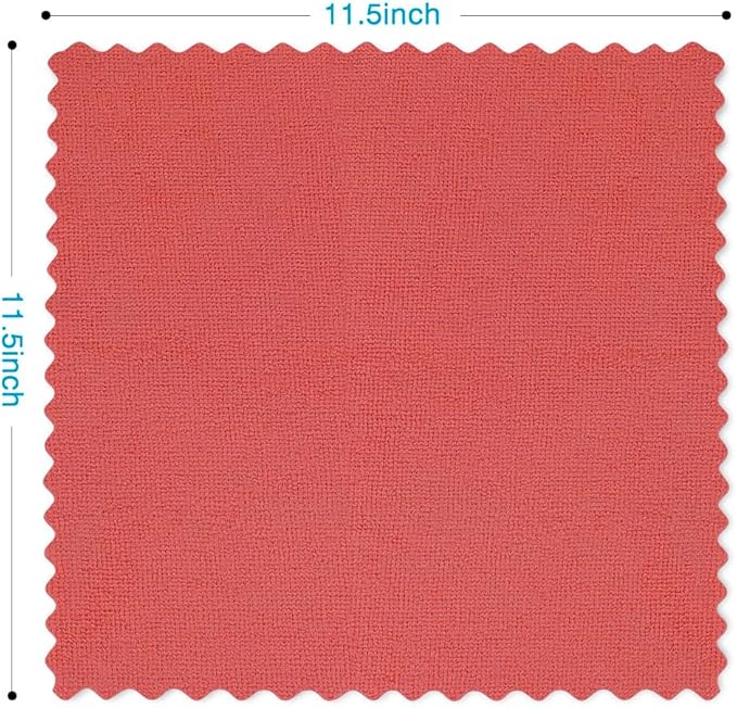 Orighty Microfiber Cleaning Cloth, 400 Pack Highly Absorbent Cleaning Rags, Household Cleaning Supplies, Reusable Microfiber Towels Lint Free Cloths for House, Kitchen, Car Care, 12x11 inch, Red