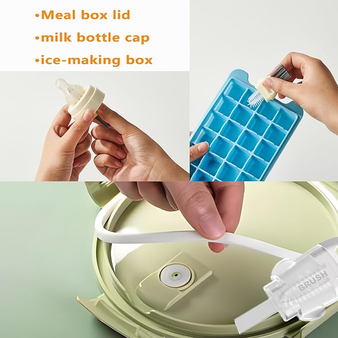 3 PCS 4 in 1 Cup lid Cleaning Brush, Cup Cleaner Brush，Multifunctional Bottle Brush, Crevice Cleaning Brush, Kitchen Crevice Cleaning