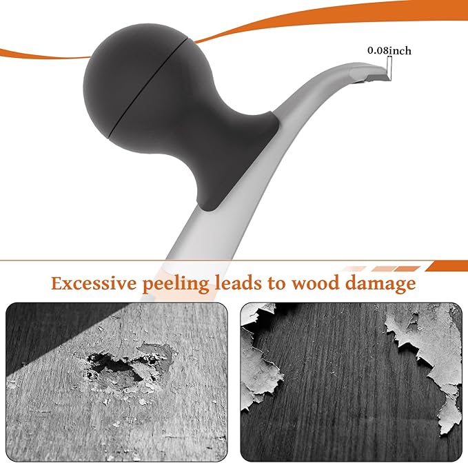 2.5" Double-Edged Reversible Tungsten Carbide Paint Scraper Blades（1 pc) - Fits 2-1/2 inch Scrapers, for Removing Paint, Glue, Wood & Grout