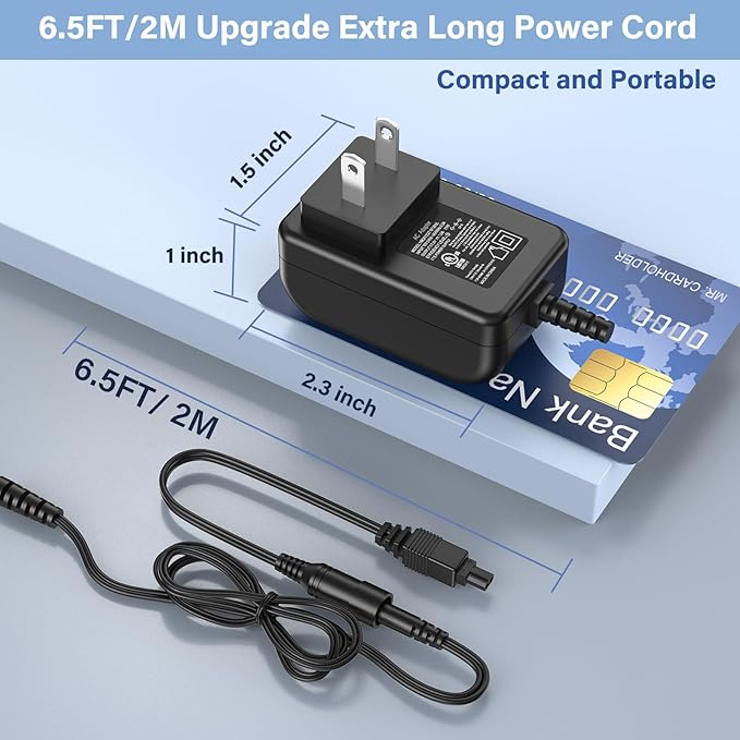 Sweeper Vacuum Charger for Shark V2945Z Rechargeable Floor Carpet Sweeper, Power Cord AC Adapter for Shark 12 inch 12" Electric Cordless Hardwood Sweeper XA2950 V2950 YLS0041T110025 YLS0041-T110025