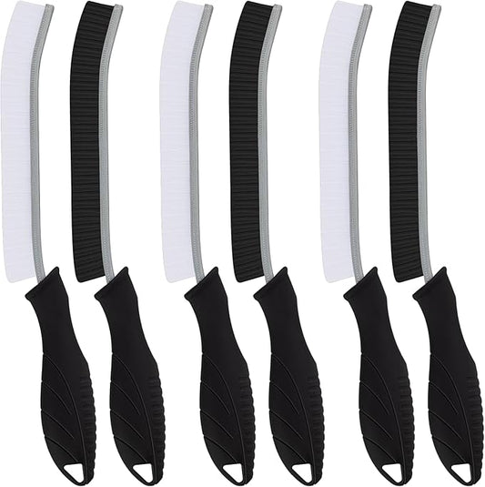 Toilet Brush, 6 Pcs Bathroom Cleaning Brush, Gap Scrub Brush with Hanging Hole, Multifunctional Hard Bristle Crevice Cleaning Brush, Cleaner Tools for Sinks, Tub, Shower, Tile, Toilet Seat (6, Black)