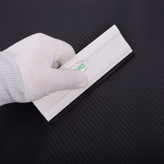 FOSHIO 6 Inch Rubber Squeegee for Kitchens, Glass, Shower and Car Windows, Pack of 3 (White)