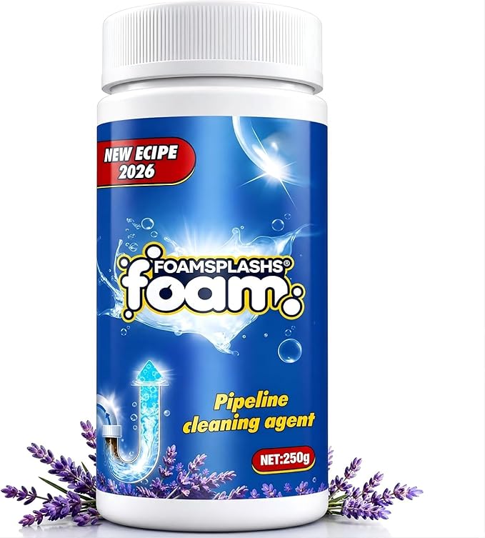 Drain Cleaner, Drain Clog Remover, Pipeline Dredging Agent, Powerful Pipe Dredging Agent, Powerful Sink & Toilet & Kitchen & Bathroom Cleaning 4 in 1, 1PCS(Unscented)