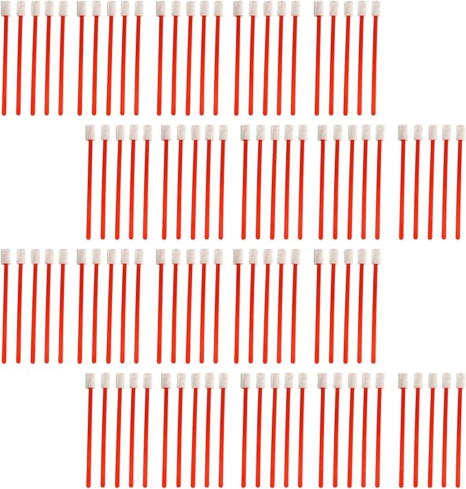 Evaclean Swilly Original Disposable Crevice Brushes - 100 Pack - Versatile Cleaning Tool for Tight Spaces, Window Tracks, Keyboards, Car Vents, and Household Use (Red)