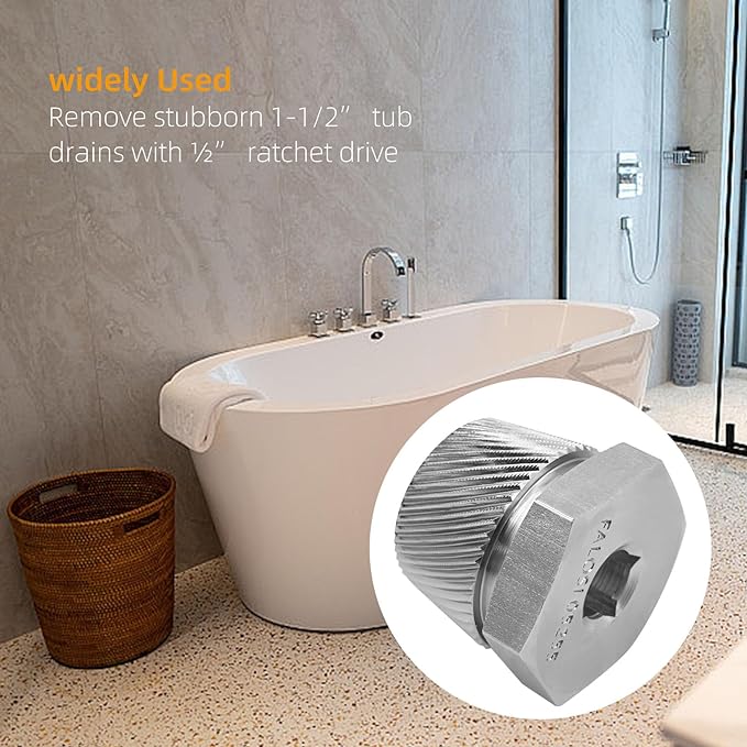 1.5'' Tub Drain Extractor, Remove the 1.5-inch Old, Broken, Stubborn, Rusted Drain Tub Bathtub Remover, Strong Grab Plumbing （ 05255 1.5" ）-2PACK