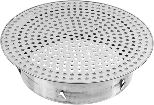 Antrader Floor Drain Cover,6.69 Inch Stainless Steel Floor Drain,Sewer Drain Cover for Outdoor Yard Pipe Roof Balcony,Silver Tone (1Pcs)