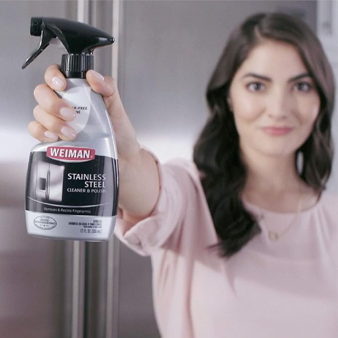 Weiman Stainless Steel Cleaner and Polish Trigger Spray, 12 Fl Oz (Pack of 6)