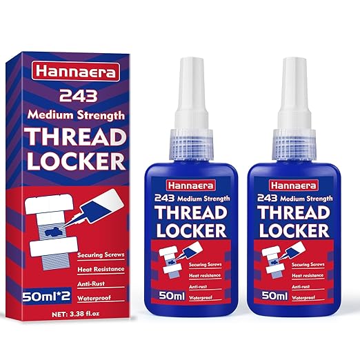 Thread Lock Medium Strength, Lock & Seal Nuts, Bolts, Fasteners and Metals, Blue Threadlocker Against Losening and Leakage (243-100 ml)