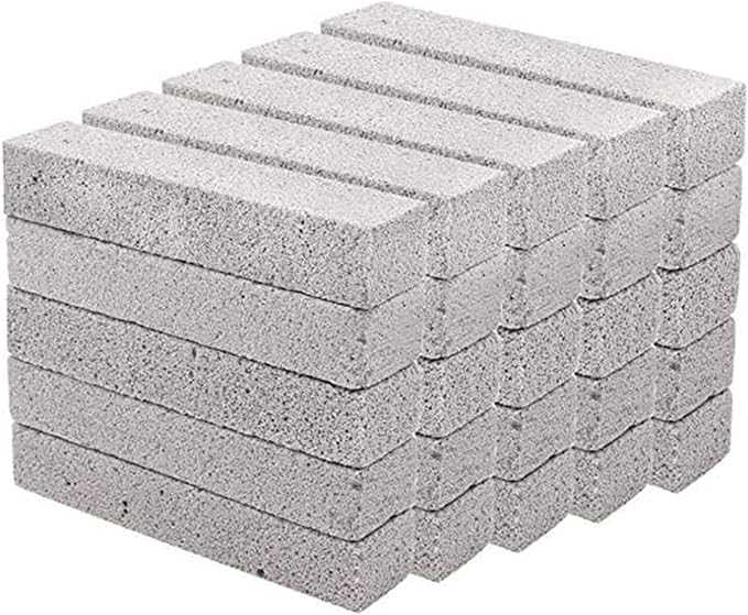25 Pieces Pumice Stone Toilet Bowl Cleaner, Pumice Scouring Stick Remove Hard Water Ring in Toilet, Pumice Stones for Cleaning, Household, Bath, Kitchen, Pool (5.9 x 1.4 x 0.9 Inches)