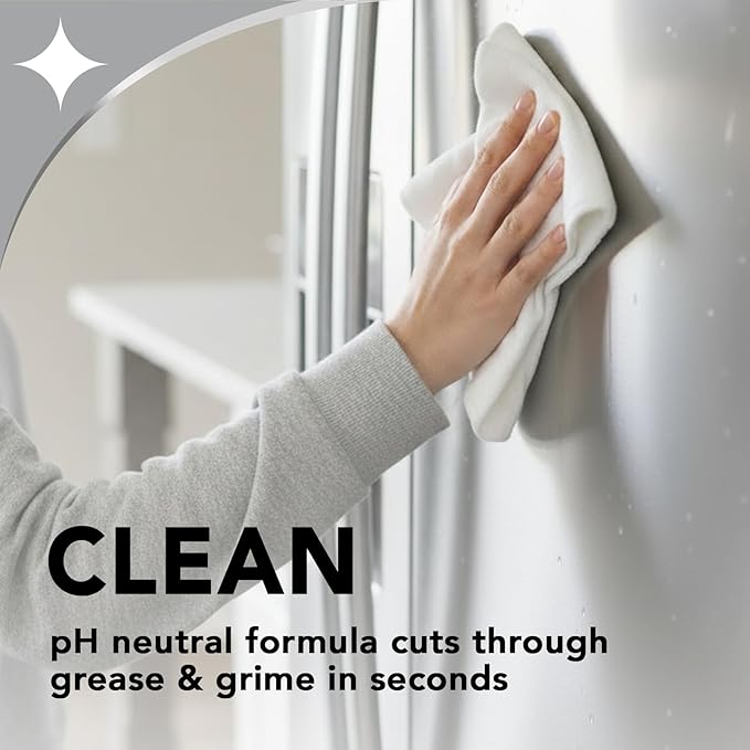 Weiman Stainless Steel Cleaner and Polish - Protects Appliances from Fingerprints and Leaves a Streak-Free Shine for Refrigerator, Dishwasher, Oven, Grill, 22 oz, 6 Pack