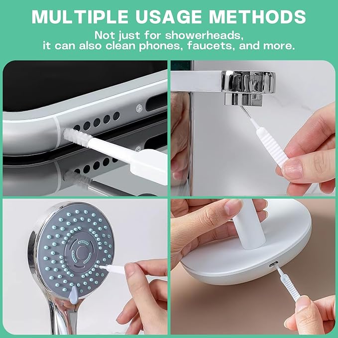 30PCS Shower Head Cleaning Brush,Tiny Brushes for Cleaning Shower Head,Gap Hole Anti-Clogging Cleaning Brush,Descaler Needles,Rust-Proof Showerhead Cleaner Set for Home and Kitchen (30 Pcs)