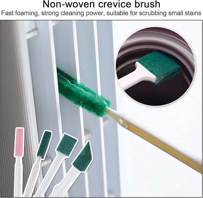 Crevice Cleaning Brushes Tool kit Small Cleaning Brush for House Cleaning Disposable Toilet Brush Deep Cleaning Brush Gap for Gap Corner of Stove Hard to Reach Cleaning Tools (Multicolor)