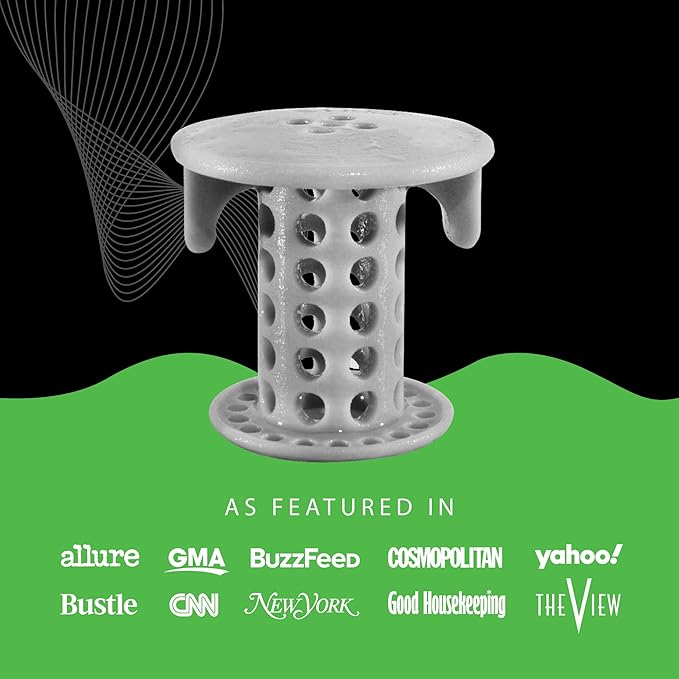 SinkShroom The Revolutionary Sink Drain Protector Hair Catcher/Strainer/Snare, Gray