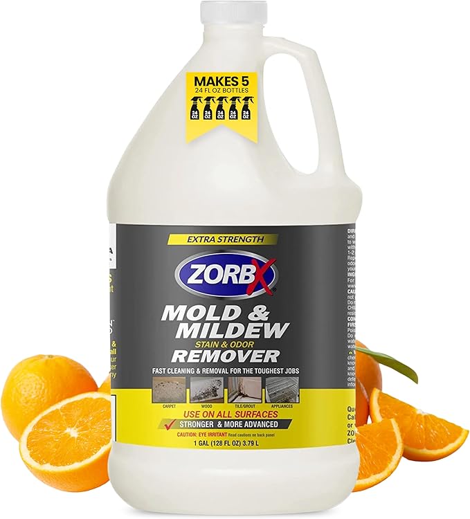 ZORBX Extra Strength Cleaner Spray 128 FL Oz Refill – Scrub Free Formula - Bleach Free Formula for Shower, Bathroom, Ceiling, Carpet, Cars, Walls & Wood