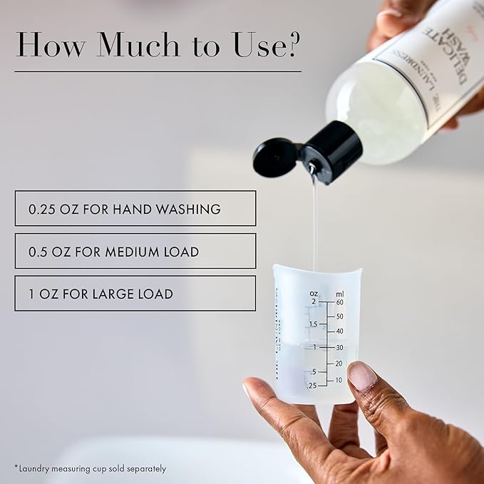 The Laundress Delicate Wash Luxury Liquid Laundry Detergent, 31 Loads, Concentrated Washing Detergent, Lady Scent, Enzyme-Free Hand or Machine Wash Laundry Soap for Silk, Lingerie & More