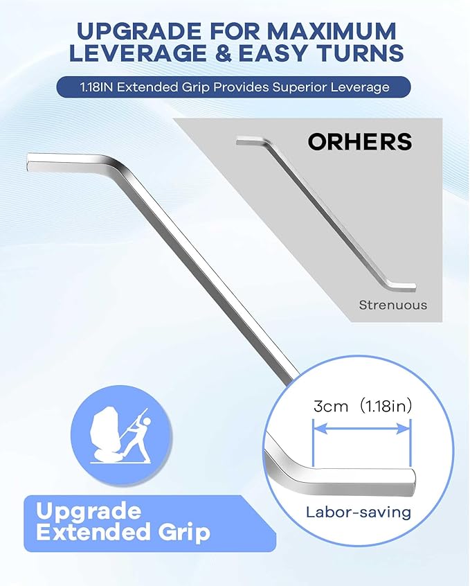 Garbage Disposal Wrench, Upgrade Steel Allen Wrench Tool with Extended Grip, Compatible with InSinkErator, Waste King, Moen Garbage Disposals tool to Unjam Unclog Kitchen Sink