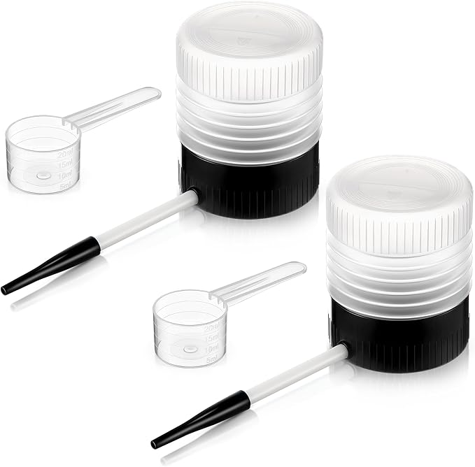 2 Pack Diatomaceous Earth Powder Duster, 6 Inch Refillable Handheld Dust Applicator with Fine Nozzle, Lightweight Powder Sprayer for Precise Application in Cracks Corners Baseboards (Black)
