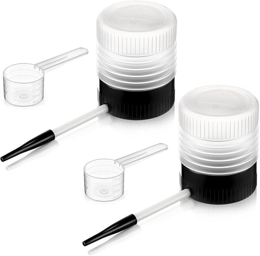 2 Pack Diatomaceous Earth Powder Duster, 6 Inch Refillable Handheld Dust Applicator with Fine Nozzle, Lightweight Powder Sprayer for Precise Application in Cracks Corners Baseboards (Black)
