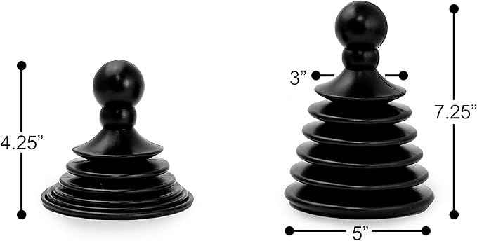 Master Plunger Mighty Tiny Plunger Designed for Bathroom/Kitchen Sinks, Perfect for RV’s. Unclogs Fast & Easy (Patent Pending), Black