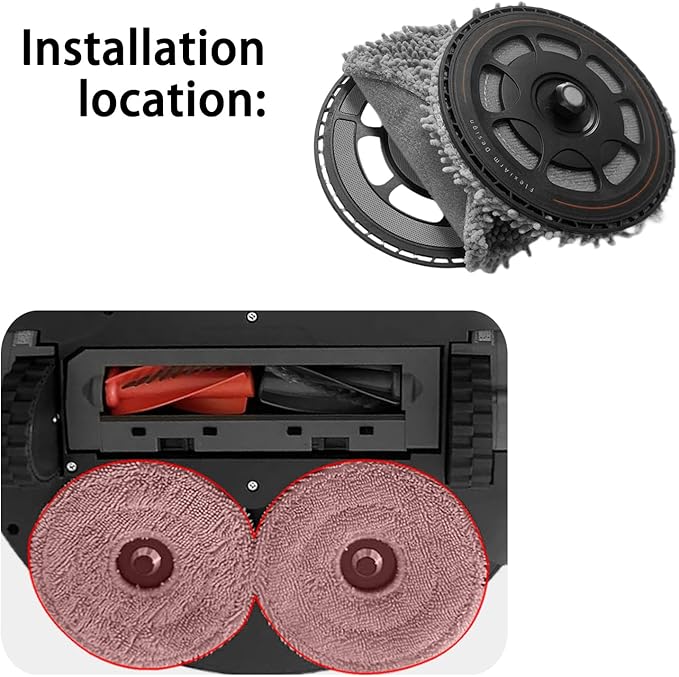 Mop pad Bracket kit Compatible with Roborock Saros 10R/Saros Z70 Robot Vacuum Cleaner Parts Replacement Mop Bracket Accessories