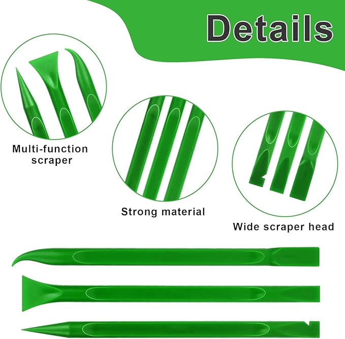 9 PCS Plastic Paint Scraper Tool, Scratch Free Car Crevice Cleaning Tool Sticker Remover Tools Multi-Use Thumb Scrappers for Tight Spaces & Crevices, Kitchen Removing Food, Stickers, Paint, Grease